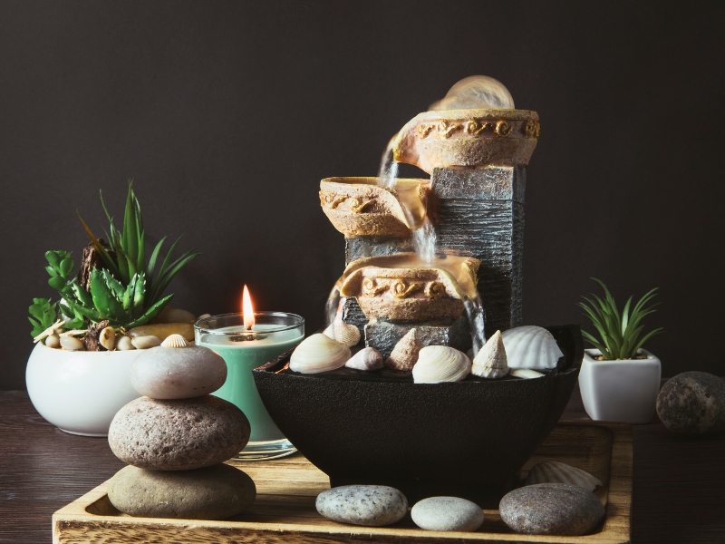 Fântâna decorativǎ pentru interior, simbol al prosperitǎții