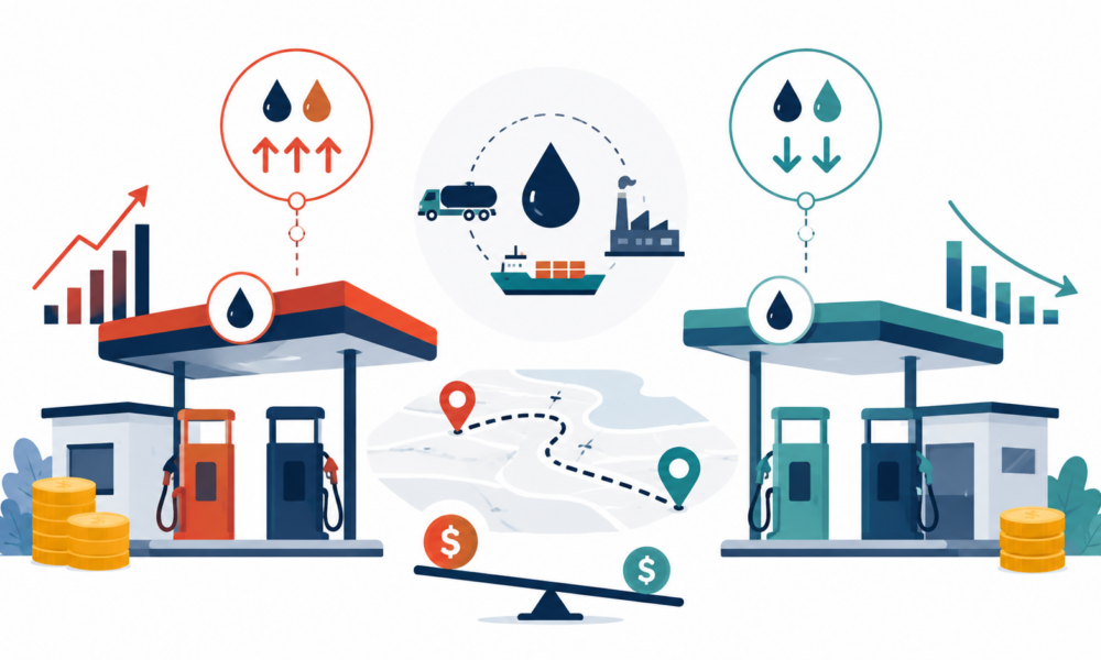 De ce benzina și motorina au prețuri diferite de la o benzinărie la alta?