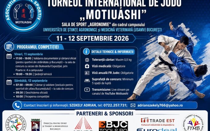 Aproximativ 800 de tineri judoka, din patru țări, la Turneul Internațional de Judo „Motiuashi” de la București
