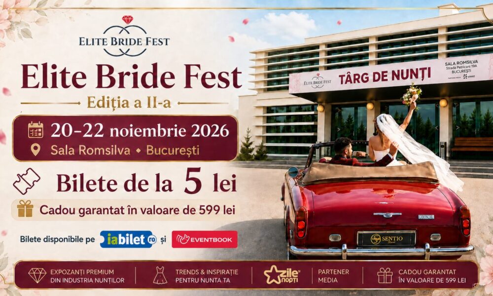 Elite Bride Fest – Ediția a II-a, între 20 și 22 noiembrie 2026, la Sala Romsilva din București