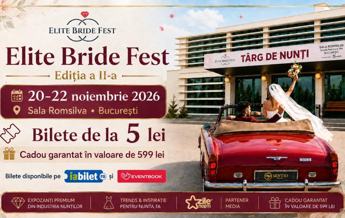 Elite Bride Fest – Ediția a II-a, între 20 și 22 noiembrie 2026, la Sala Romsilva din București