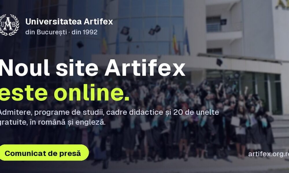 Universitatea ARTIFEX din București – noul website oficial este online